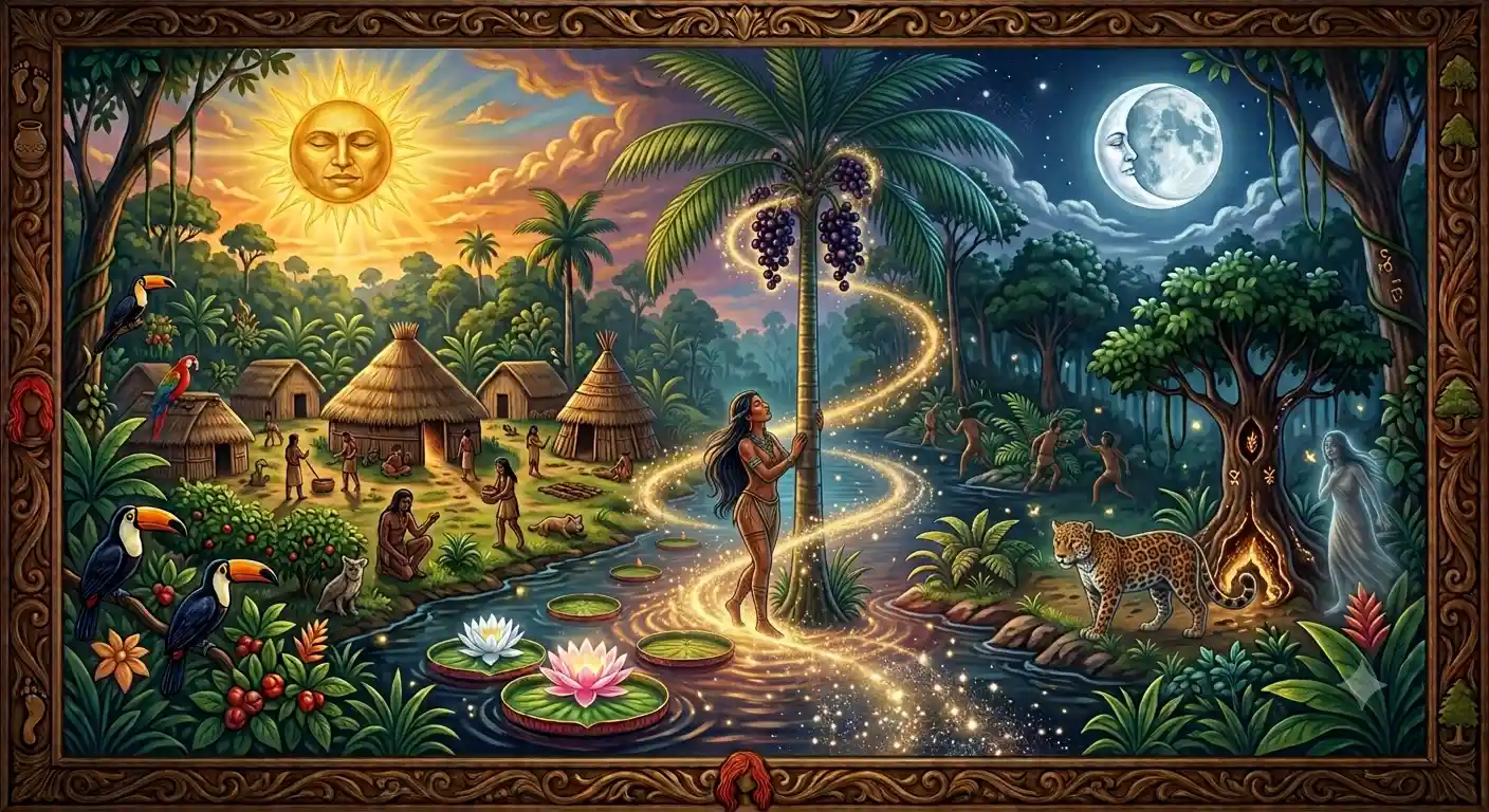 O Sacrifício que Brotou da Terra: A Lenda de Iaçá e a Origem do Açaí